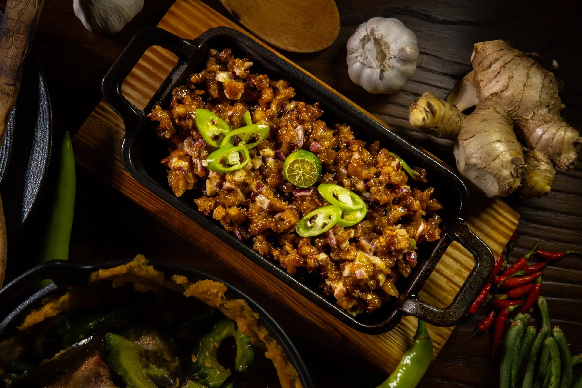 Classic sizzling sisig at Amerino